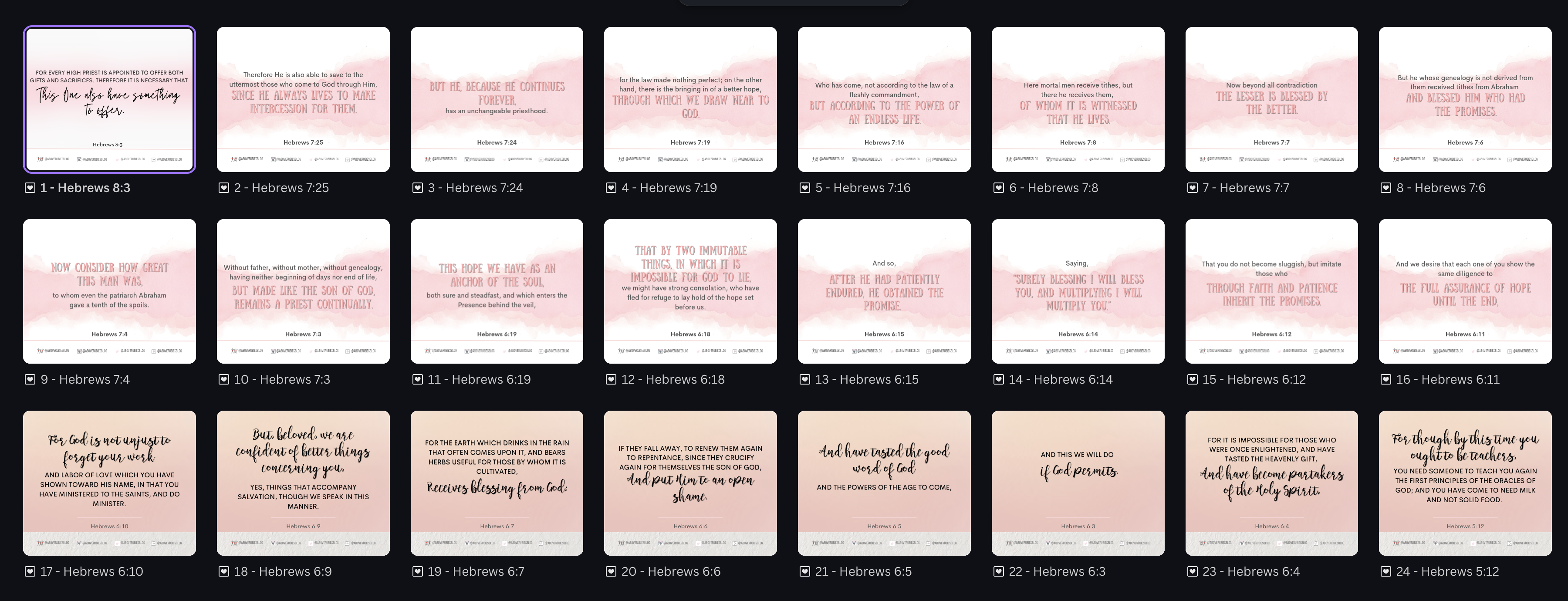 Bible Verses Content Series